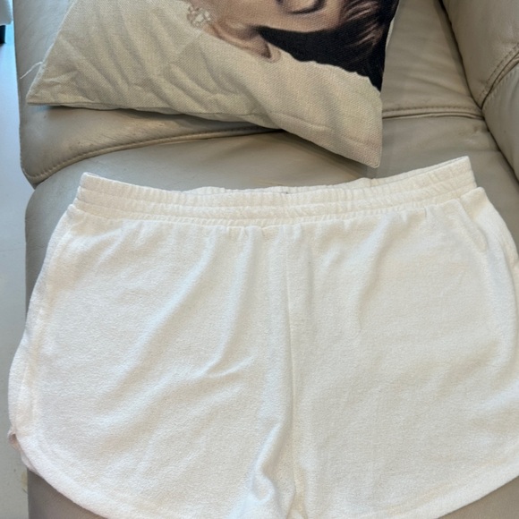 Free People Pants - Free People White Terry Cloth Lounge Shorts